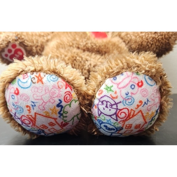 Build A Bear Hearts n Hugs Doodle Paws Brown Teddy Plush Red Heart BAB 2022 *EUC - Picture 2 of 16